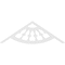Ekena Millwork Pitch Classic Wagon Wheel Architectural Grade PVC Gable Pediment, 48"W x 16"H x 1"P (8/12) GPP048X016X100CWW - alternate 3
